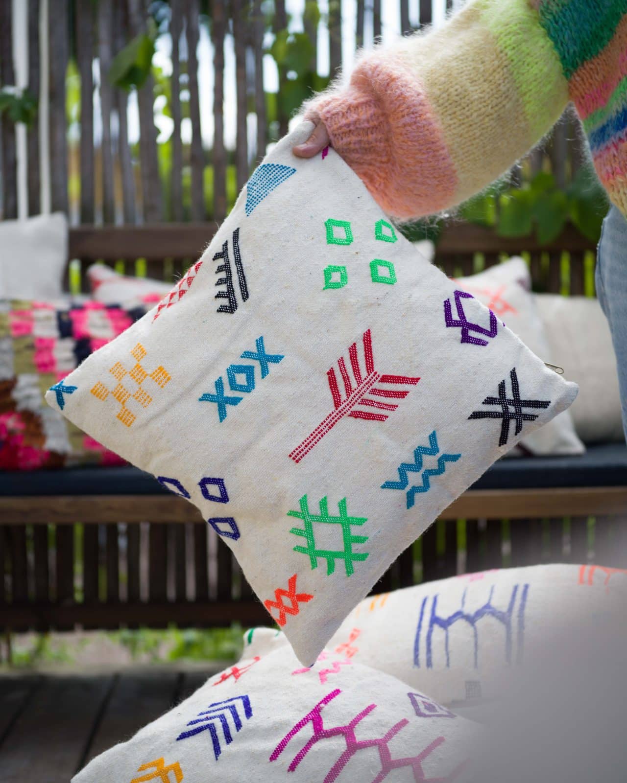 Kudde gjord av Vintagetextilier "Boujad" nr.12