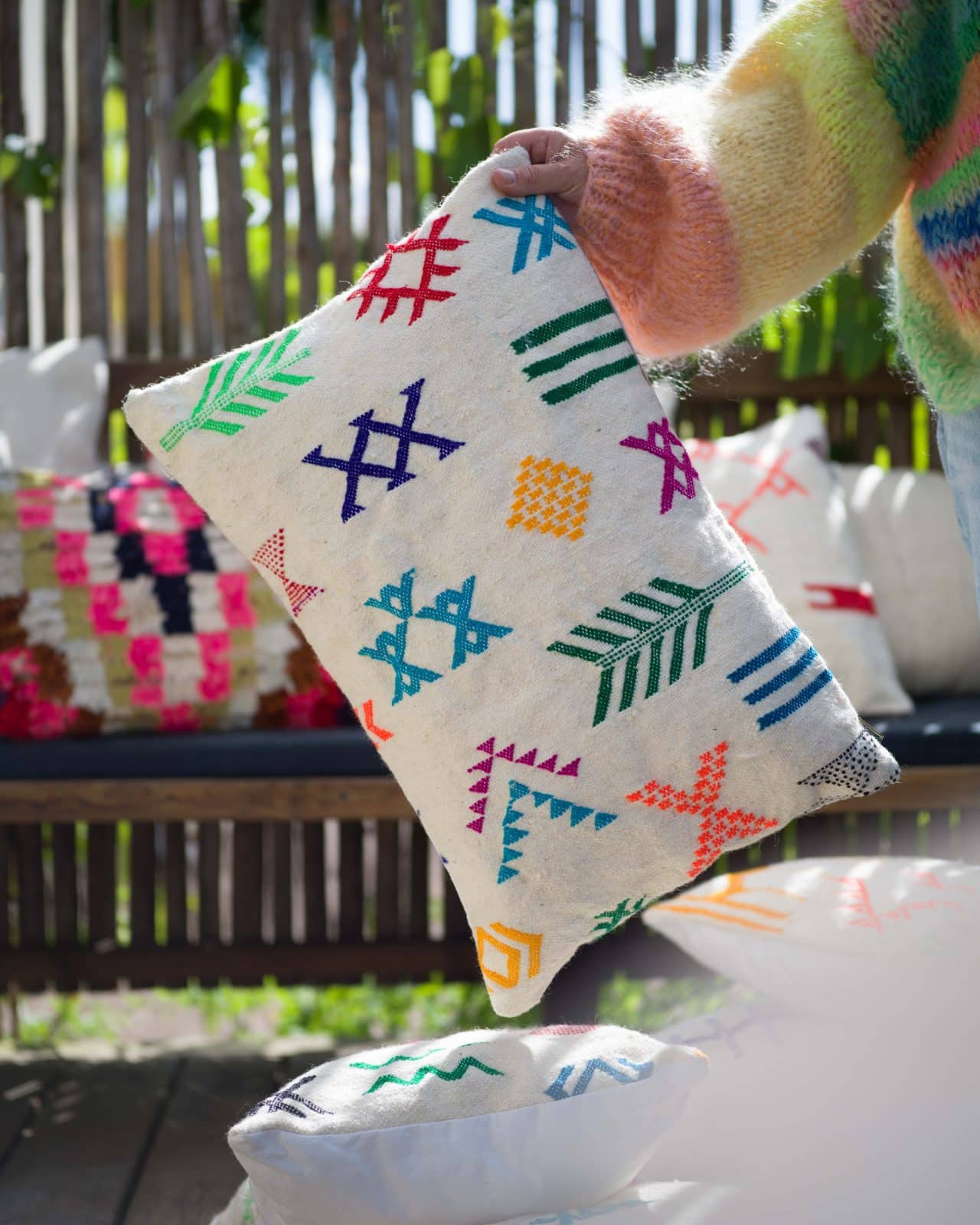 Kudde gjord av Vintagetextilier "Boujad" nr.10