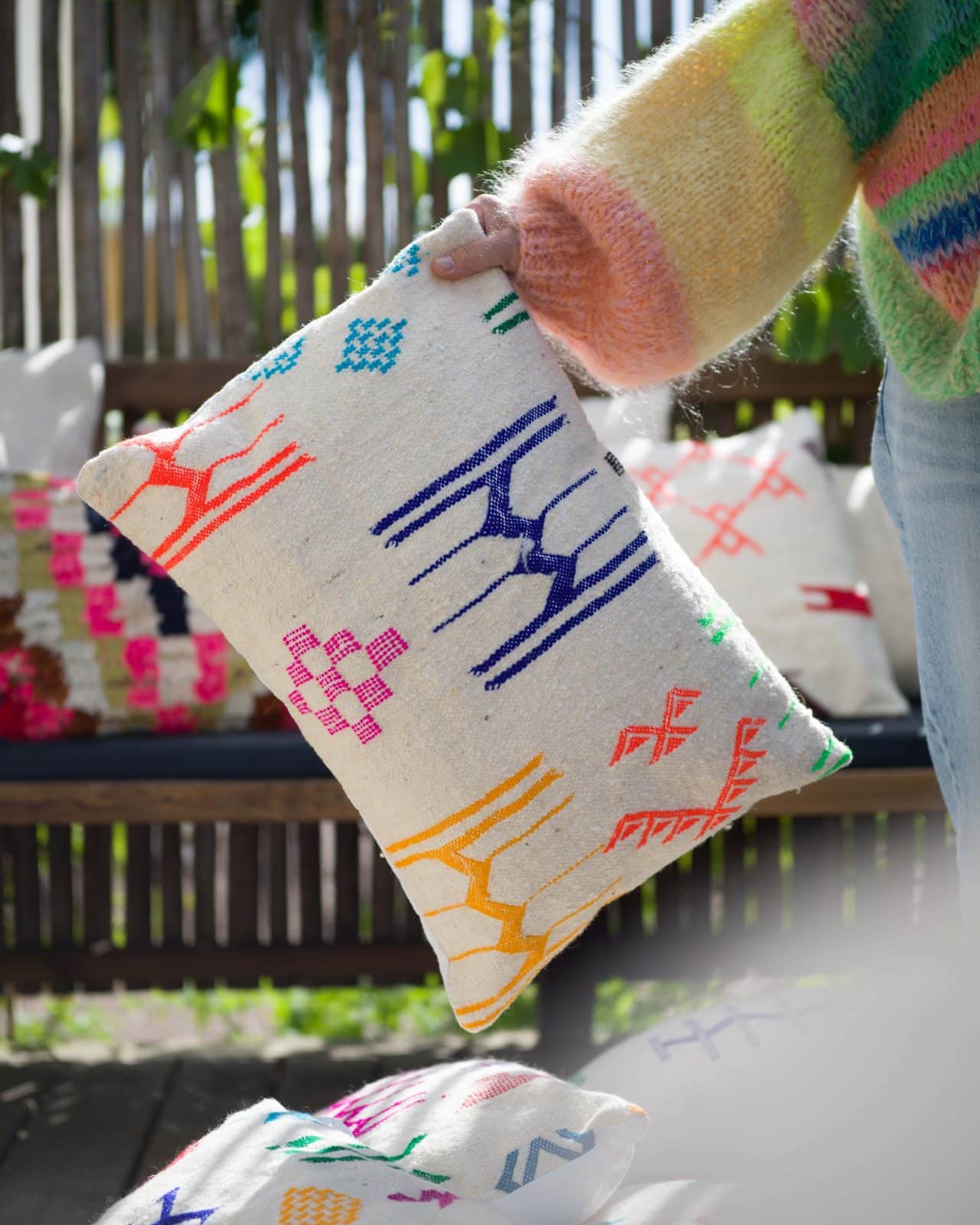 Kudde gjord av Vintagetextilier "Boujad" nr.9