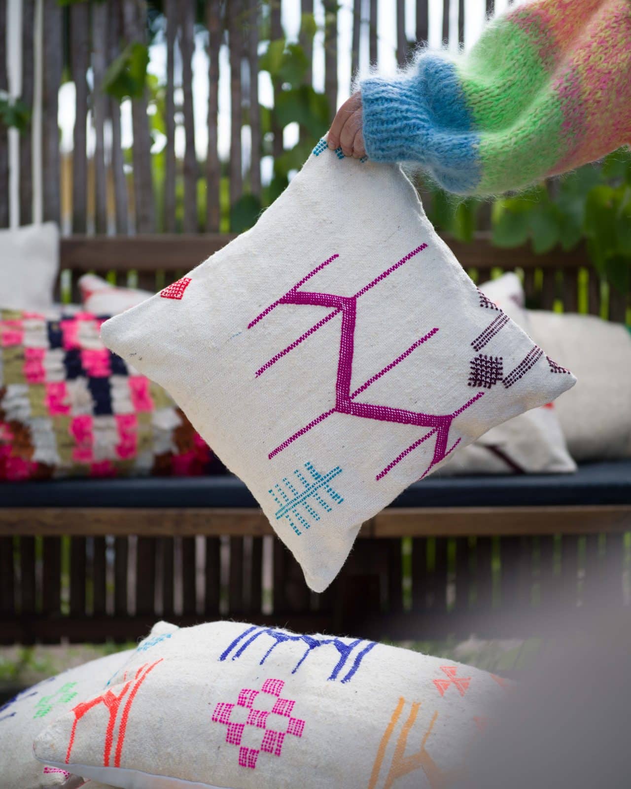 Kudde gjord av Vintagetextilier "Boujad" nr.7