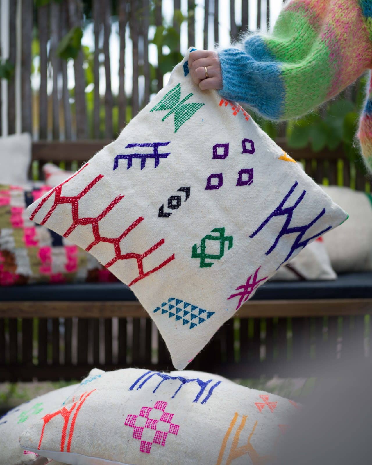 Kudde gjord av Vintagetextilier "Boujad" nr.6