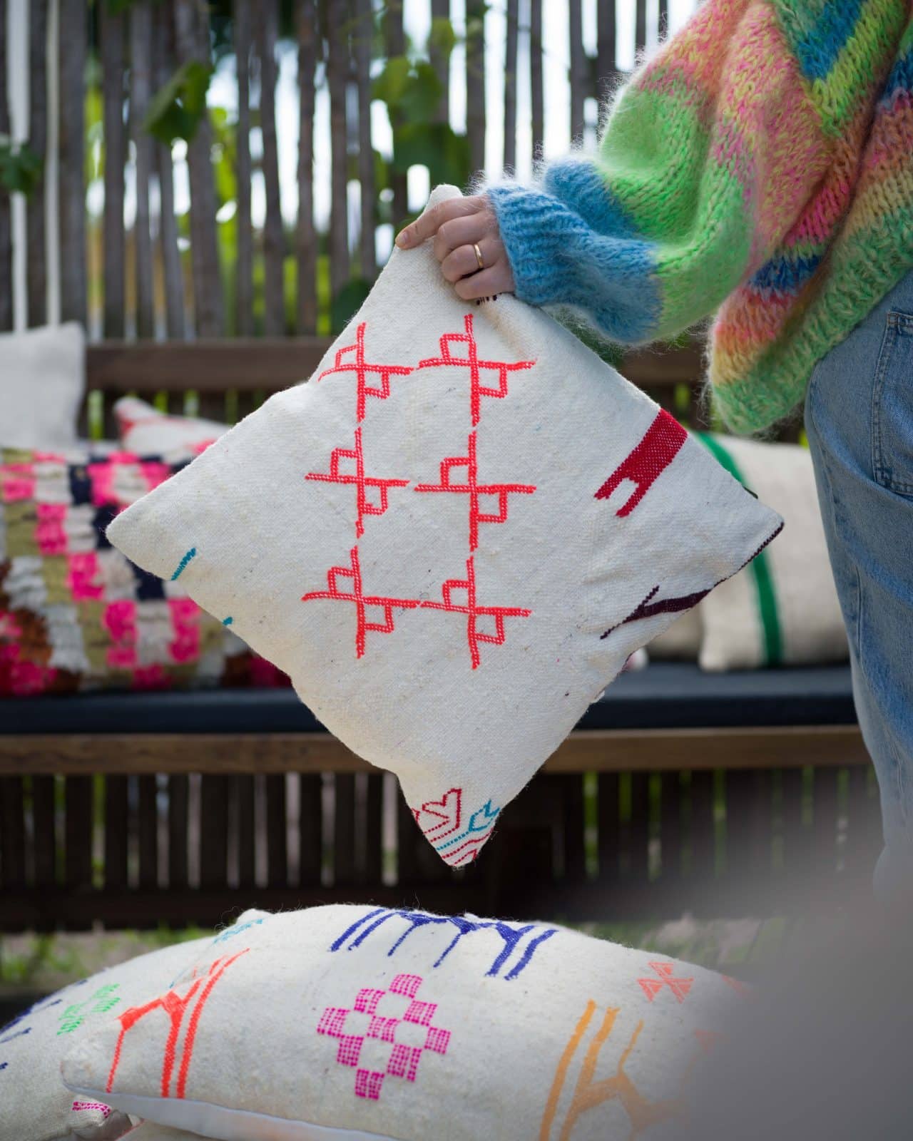 Kudde gjord av Vintagetextilier "Boujad" nr.5