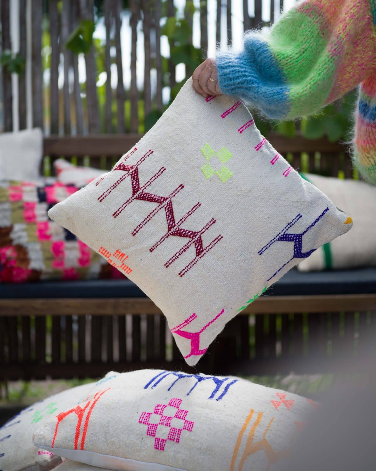 Kudde gjord av Vintagetextilier "Boujad" nr.4