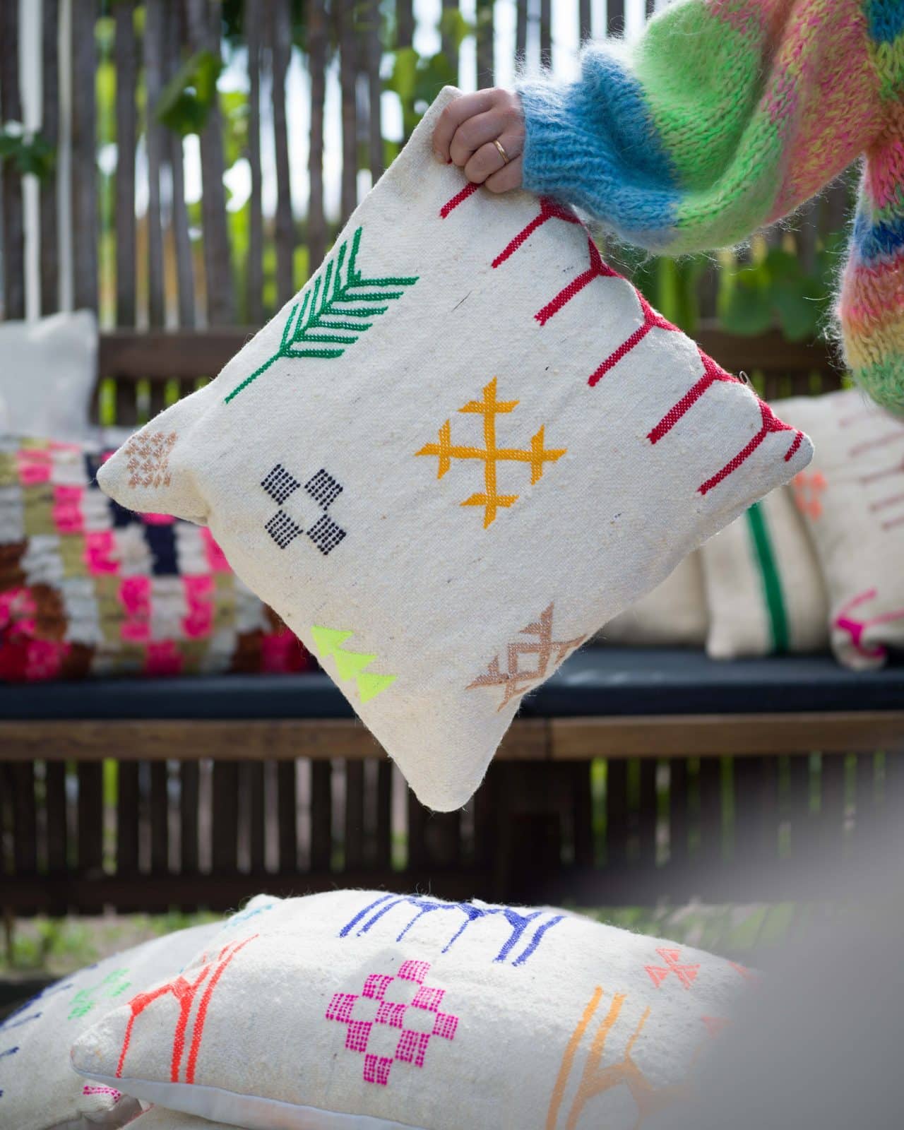 Kudde gjord av Vintagetextilier "Boujad" nr.3