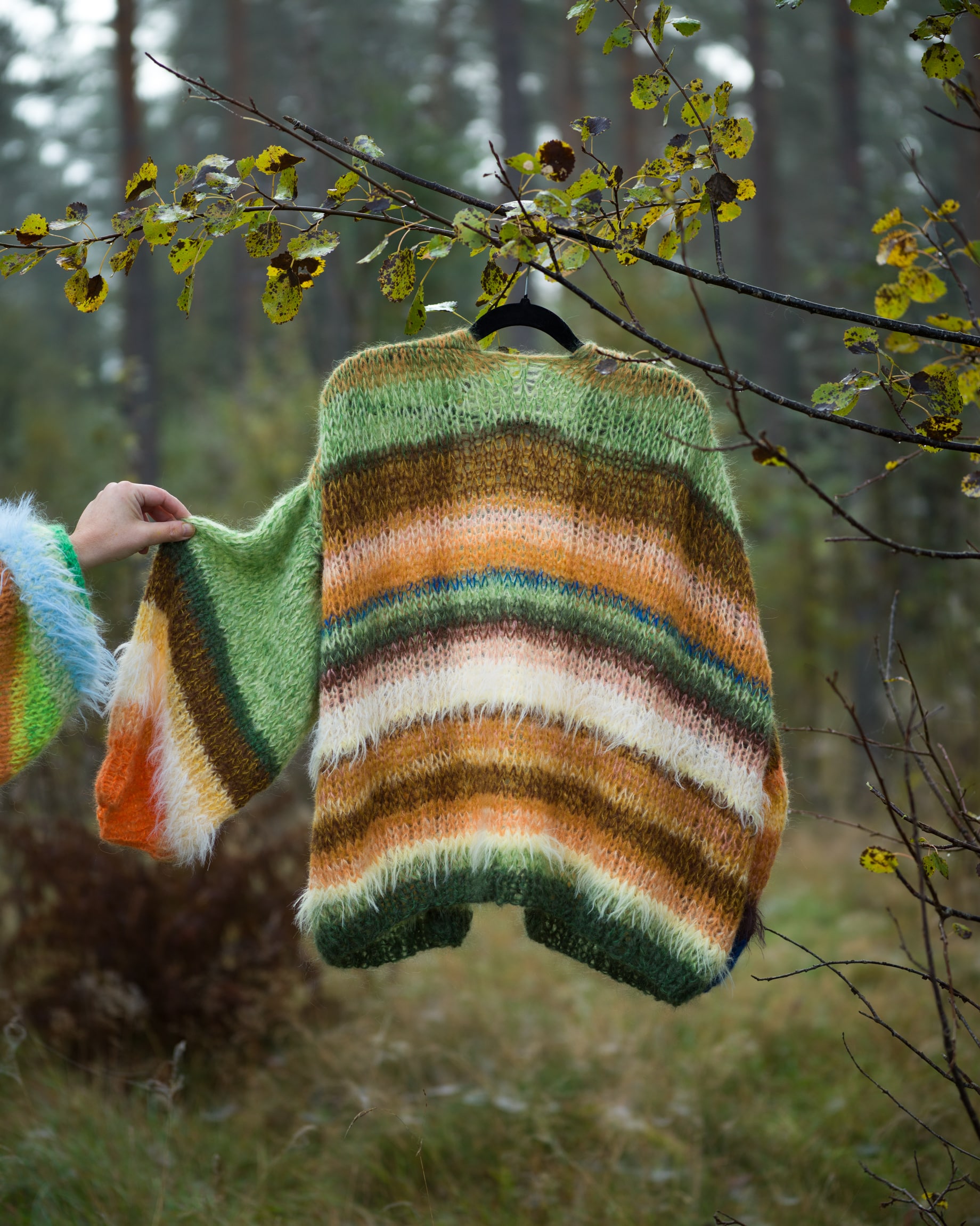 Stickad kofta i mohair, onesize nr3 - Bild 4