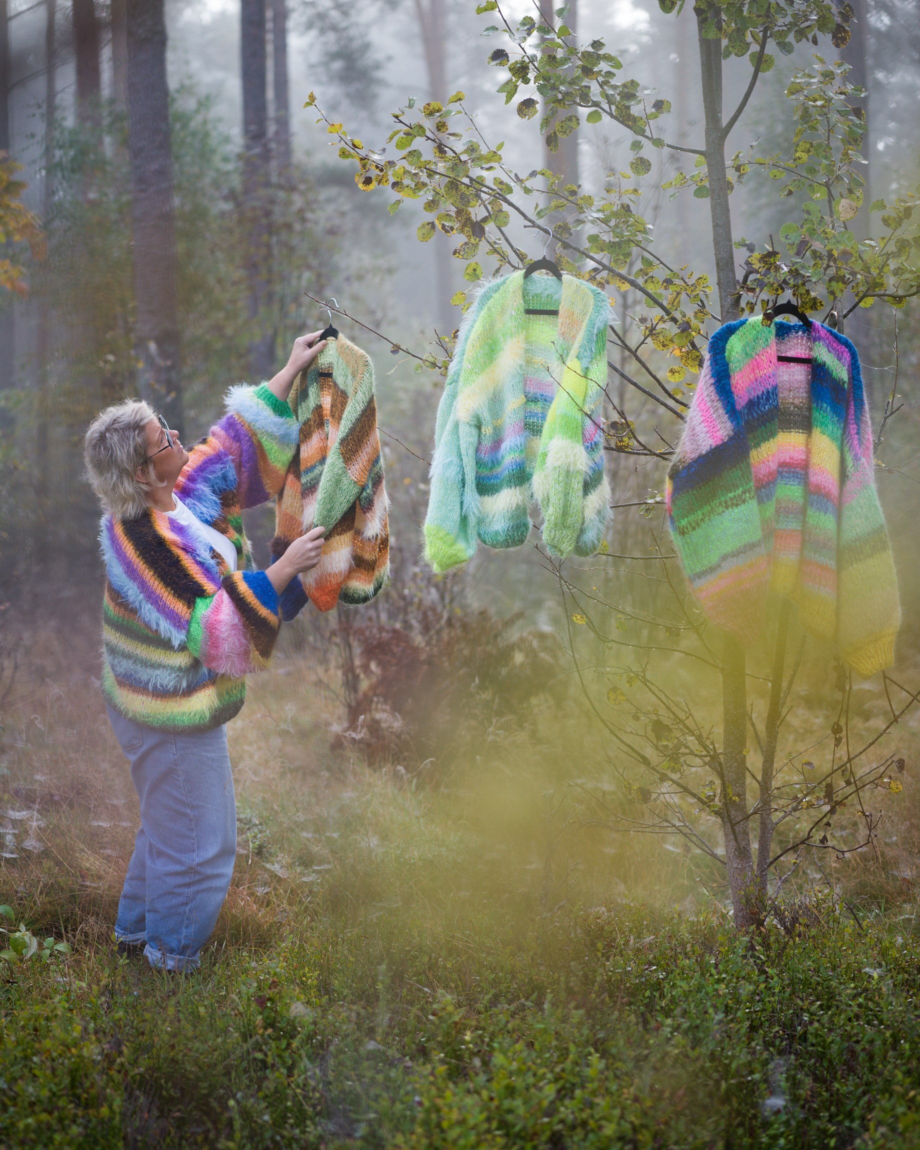 Stickad kofta i mohair, onesize nr3 - Bild 6