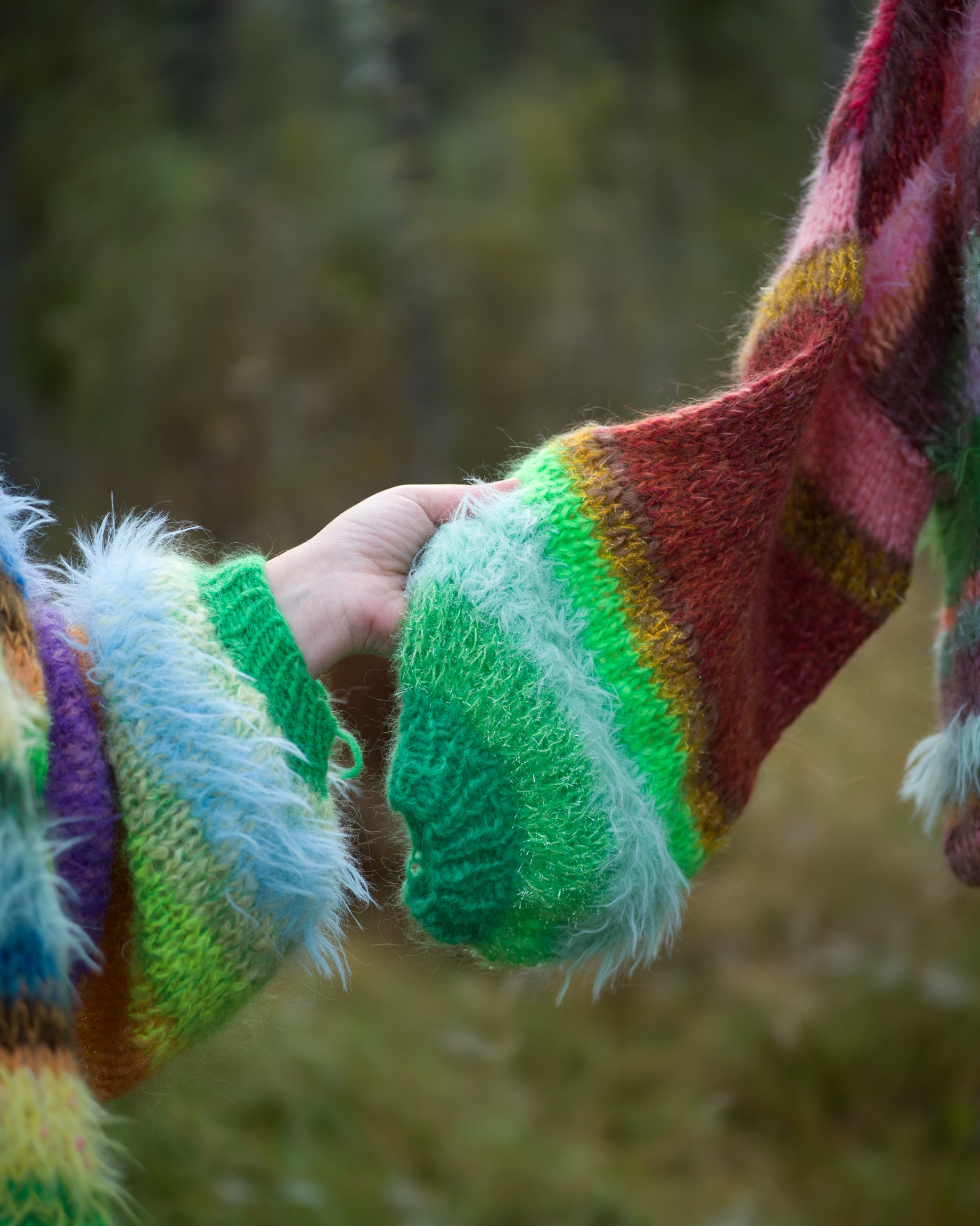 Stickad kofta i mohair, onesize nr5 - Bild 2