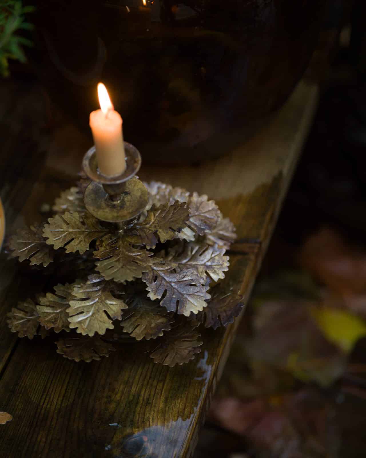 Ljusstake "Oak leaf"