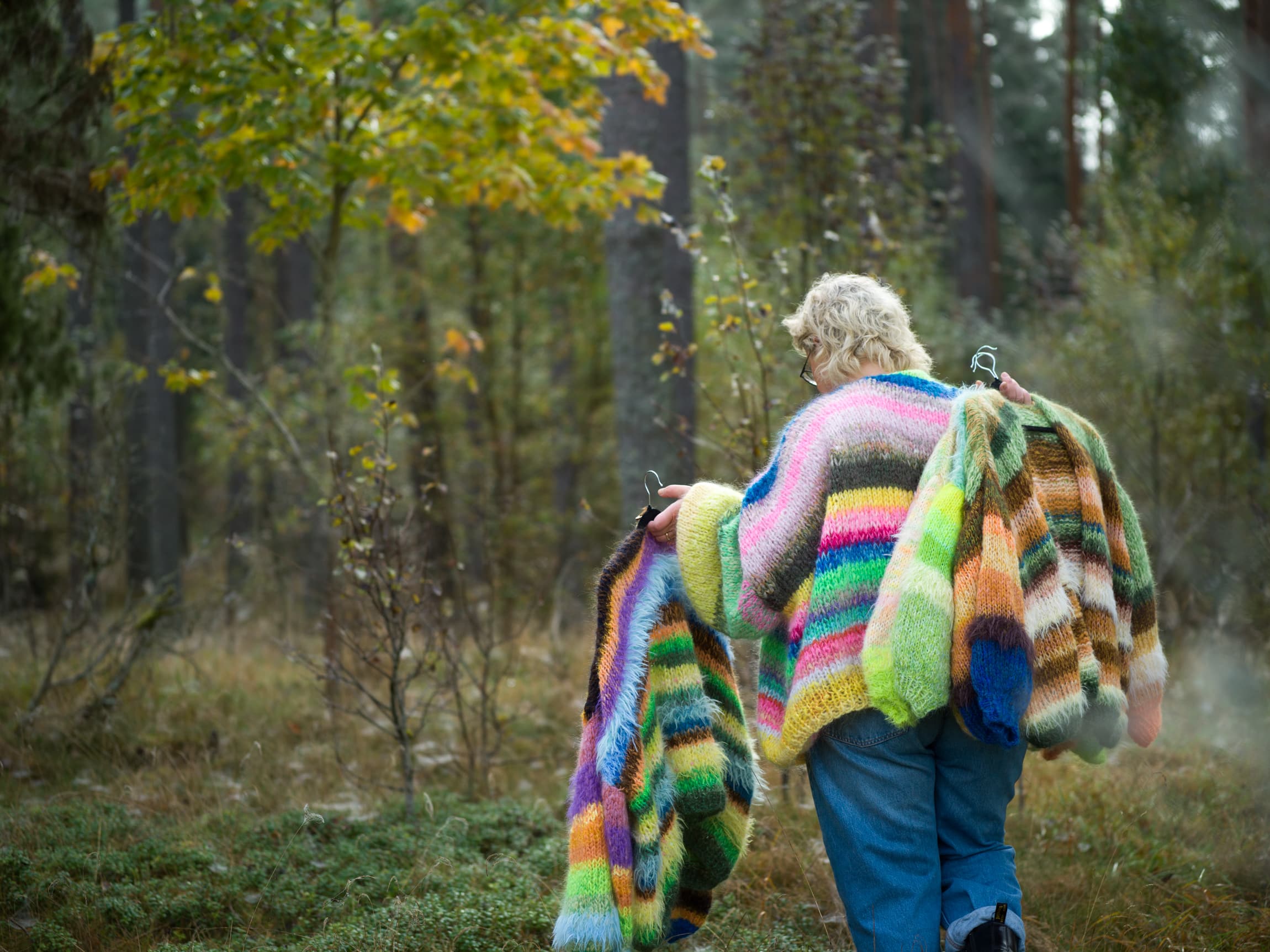 Stickad kofta i mohair, onesize nr6 - Bild 5