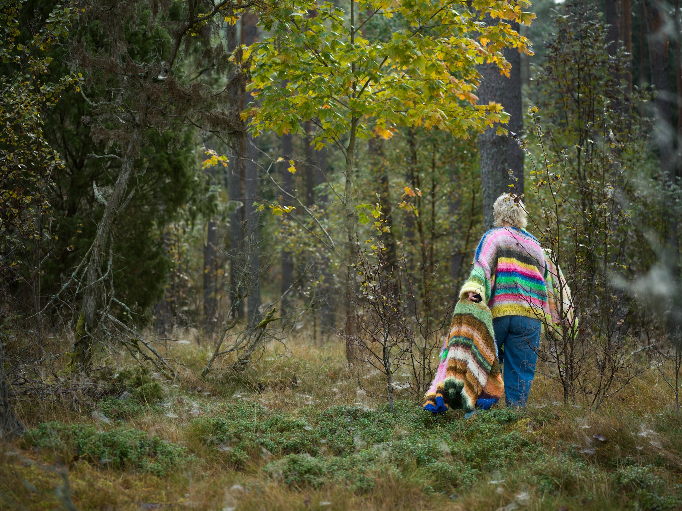 Stickad kofta i mohair, onesize nr6 - Bild 8